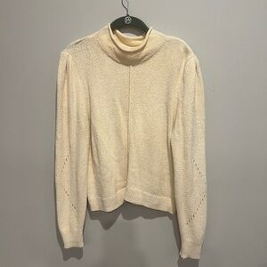 Aritzia Wilfred Ingrid Mockneck Sweater. Cream color. Size M. Worn once
